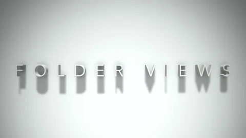 Folder views 3D title animation white text on a white background 動画素材 299647986