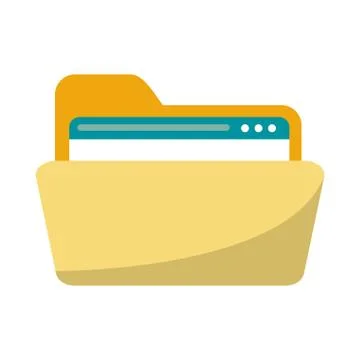 Folder with website symbol 스톡 일러스트