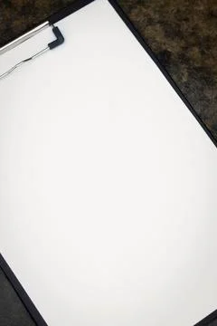 Folder with white, blank sheets of paper Stock Photos