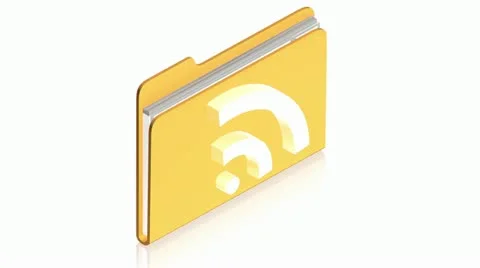Folder with wifi sign Stock-Footage 11883292