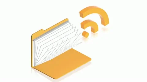 Folder with wifi sign Stock Footage 11883295