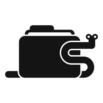 Folder worm icon simple vector. Error threat イラスト素材