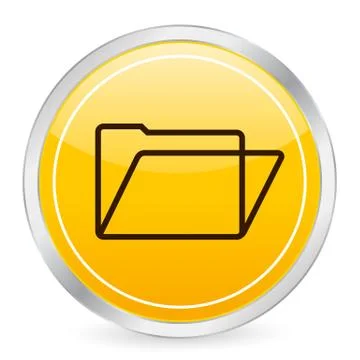 Folder yellow circle icon Stock Illustration