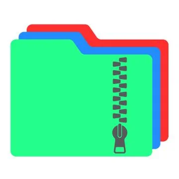 Folder zip Stock Illustration