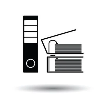 Folders with clip icon 库存插图