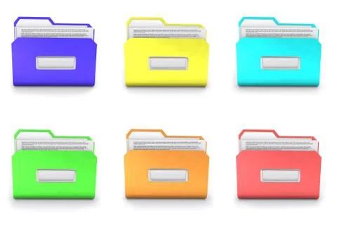 Folders collection Stock Illustration