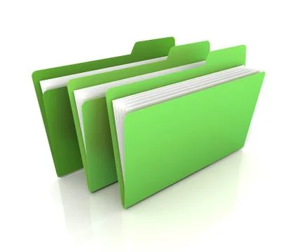 Folders concept 3d illustration Stock Illustration