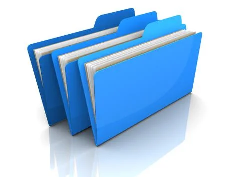 Folders concept  3d illustration Stock Illustration