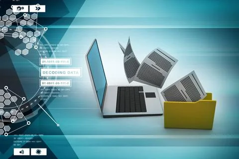 Folders connected to a computer folders connected to a computer Copyright:... 스톡 사진