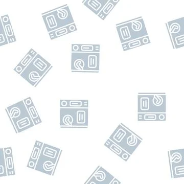 Folders with documents compliance glyph vector seamless pattern Stock Illustration