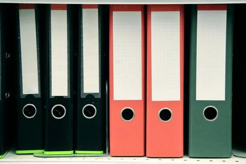 Folders for files and documents. office supplies. On white isolated backgro.. Stock Photos