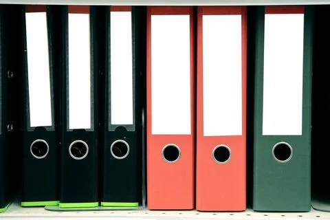 Folders for files and documents. office supplies. On white isolated backgro.. Stock Photos