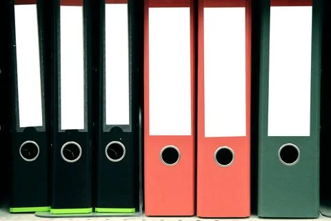Folders for files and documents. office supplies. On white isolated backgro.. Stock Photos