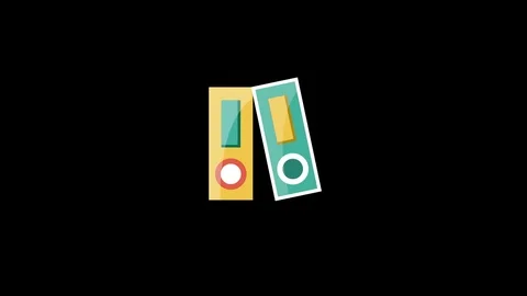 Folders Flat Icon Stock Footage 71934665