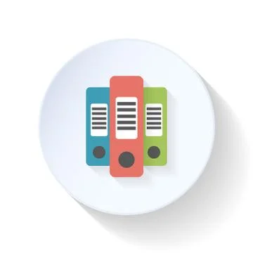 Folders flat icon Stock Illustration