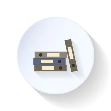 Folders flat icon Illustrazione stock