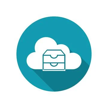 Folders icon on cloud. isolated on white background. vector Illustrazione stock