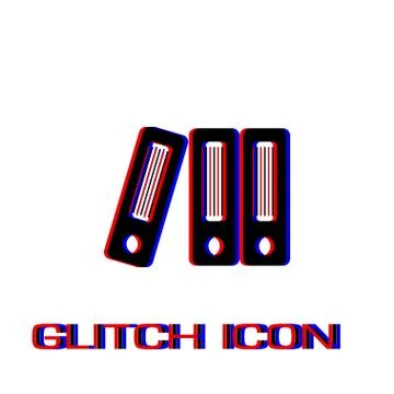 Folders icon flat Stock Illustration