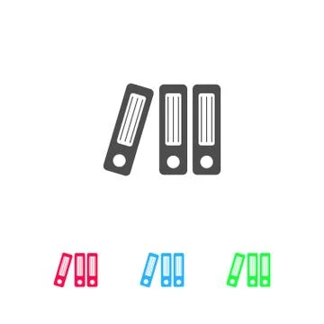 Folders icon flat Stock Illustration