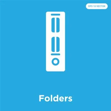 Folders icon isolated on blue background Illustrazione stock gratuita