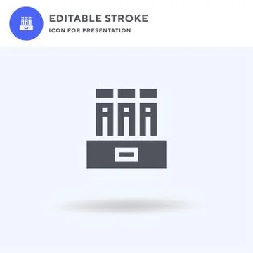 Folders icon vector, filled flat sign, solid pictogram isolated on white, logo Stock Illustration