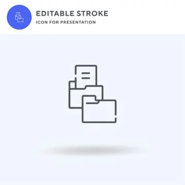 Folders icon vector, filled flat sign, solid pictogram isolated on white, logo Illustrazione stock