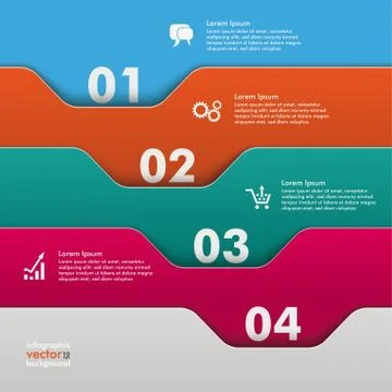 Folders infographic Stock Illustration