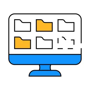 Folders of operating system icon color illustration Stock Illustration