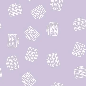 Folders of operating system line vector seamless pattern Stock Illustration