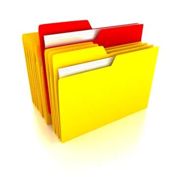 Folders over white background Stock Illustration