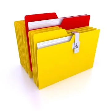Folders over white background Stock Illustration