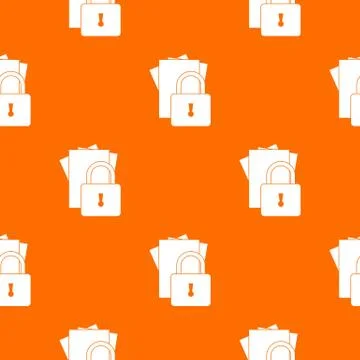 Folders with padlock pattern seamless Stock Illustration