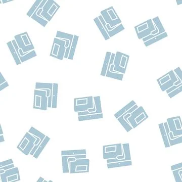 Folders for paper glyph seamless pattern Illustrazione stock