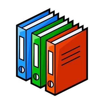 Folders for paper icon in isometry. Storage of information and files. Image for Illustrazione stock