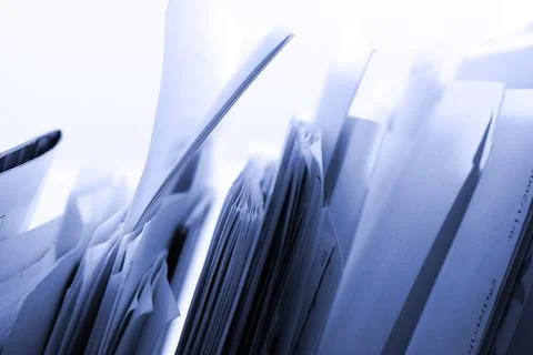 Folders in a rack Stock Photos