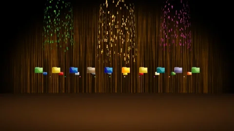 Folders in a Row HD Stockbeeldmateriaal 1089265