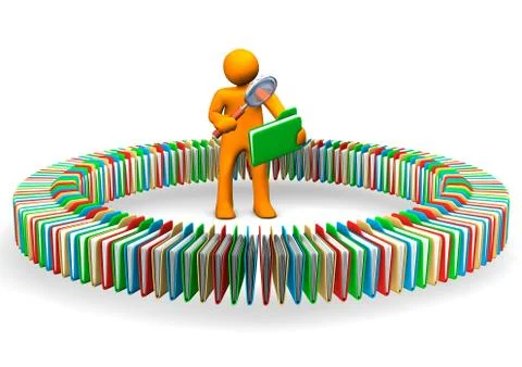 Folders scan Stock Illustration