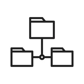 Folders Sharing Data icon vector image. Suitable for mobile apps, web apps and Stock Illustration