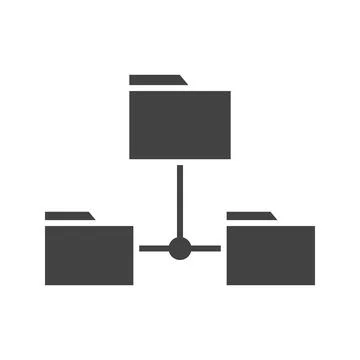 Folders Sharing Data icon vector image. Stock Illustration
