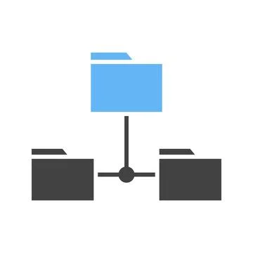 Folders Sharing Data icon vector image. Stock Illustration