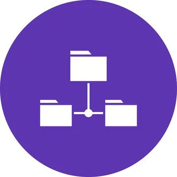 Folders Sharing Data icon vector image. Stock Illustration