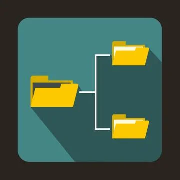 Folders structure icon in flat style Stock Illustration