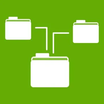 Folders structure icon green Stock Illustration