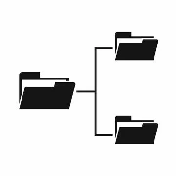 Folders structure icon, simple style Stock Illustration
