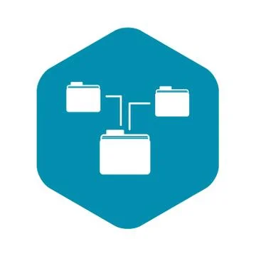 Folders structure icon, simple style Stock Illustration