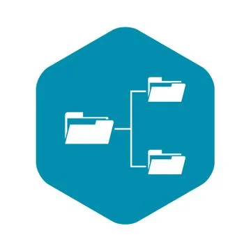 Folders structure icon, simple style Stock Illustration