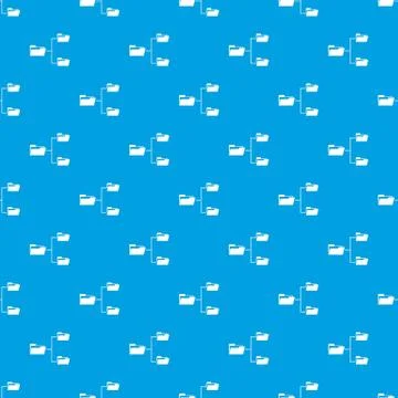 Folders structure pattern seamless blue Stock Illustration