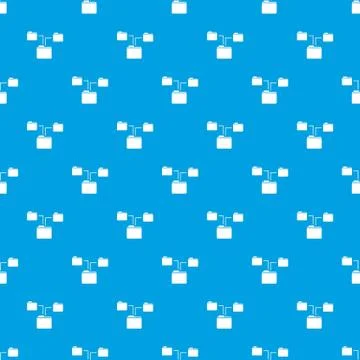 Folders structure pattern seamless blue Stockillustratie