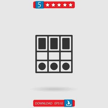 Folders vector icon Stock Illustration