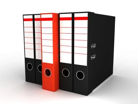 Folders on white background Stock Illustration